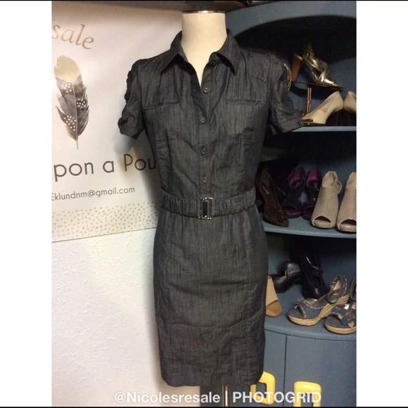 calvin klein denim dress zipper